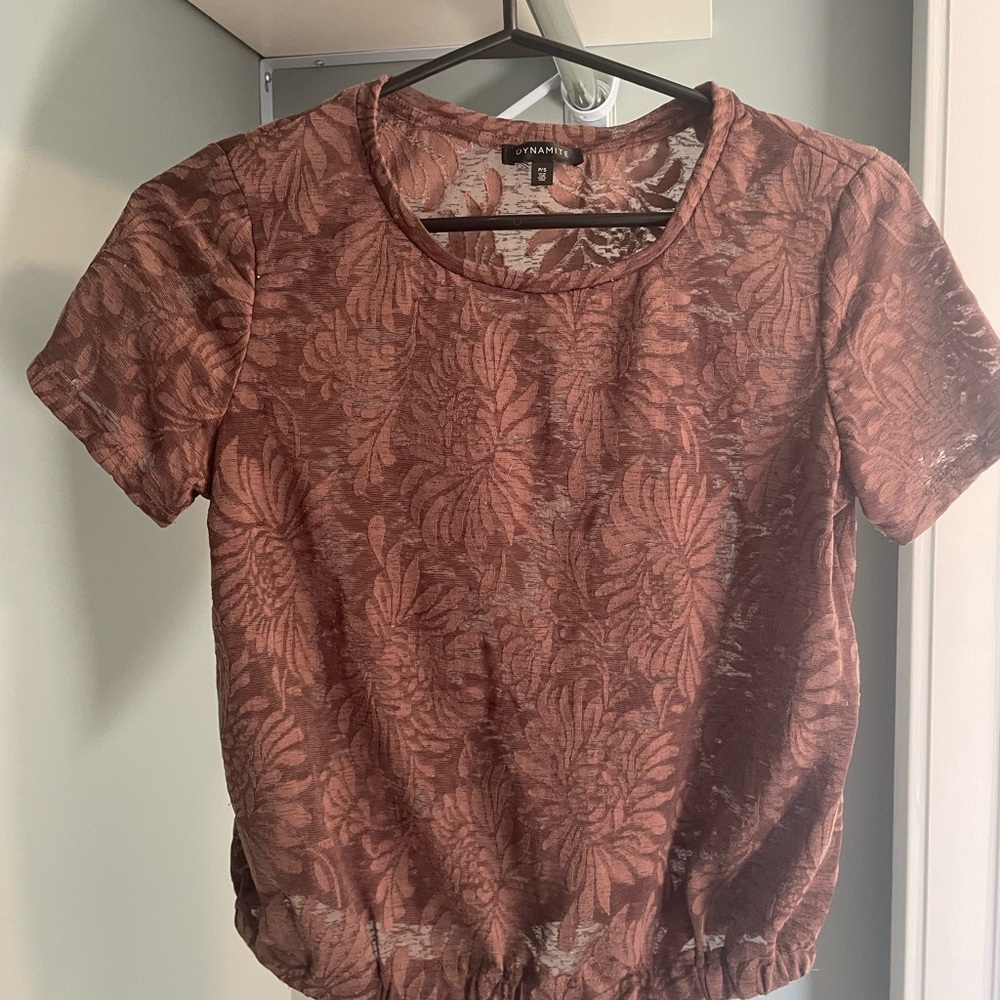 Brown Floral Women's Top